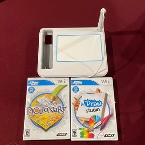 WII UDraw Pictionary and studio with the Game tablet